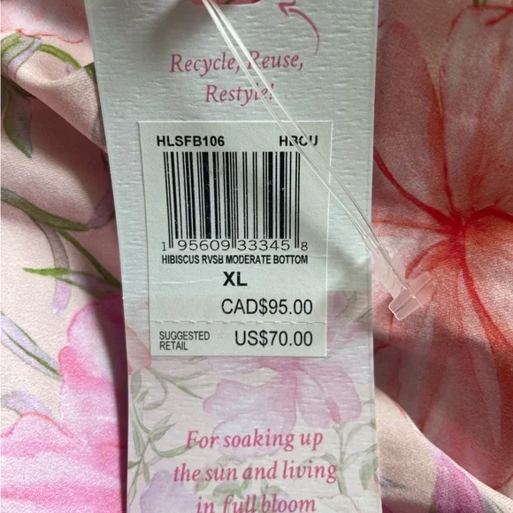 Love Shack Fancy x Hurley Hibiscus Bikini Bottom- XL - Picture 8 of 10